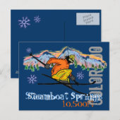 Steamboat Springs Skipass Postkarte (Vorne/Hinten)