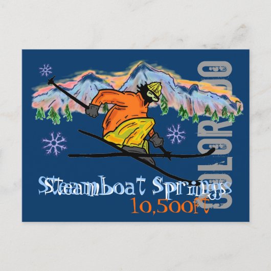 Steamboat Springs Skipass Postkarte (Vorderseite)