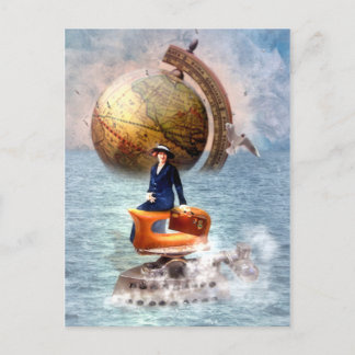 Steamboat Stella Feiertagspostkarte