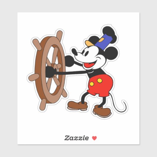 Steamboat Willie Mickey Mouse Sticker (Blatt)