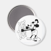 Steamboat Willie Rundmagnet Magnet (Vorderseite/Rückseite)