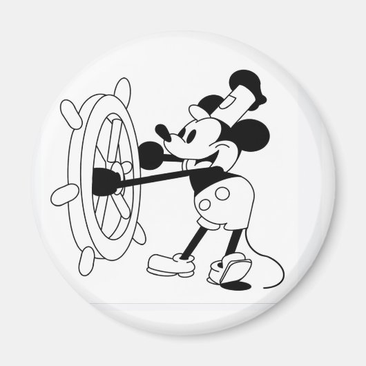 Steamboat Willie Rundmagnet Magnet (Vorne)