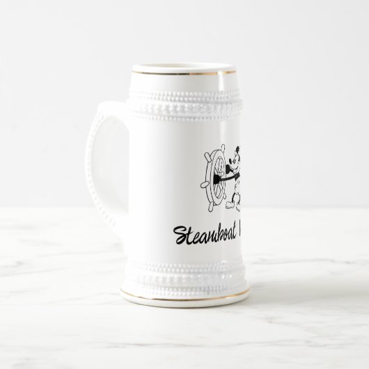 Steamboat Willie Stein Bierglas (Vorderseite Links)