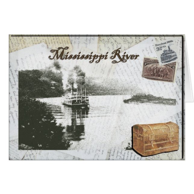 Steamboatreise auf dem Fluss Mississipi (Vorderseite (Horizontal))