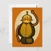 Steambot Antique Robot Postkarte (Vorne/Hinten)