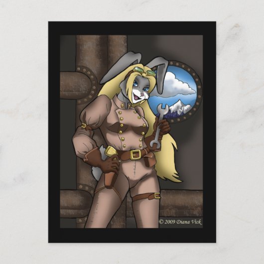 Steambunny Postcard Postkarte (Vorderseite)