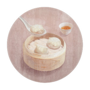 Steamed Bao Buns with Tea Schneidebrett