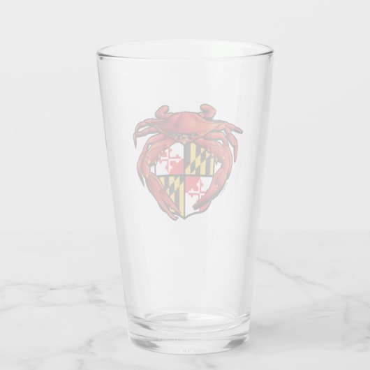 Steamed Blue Crab Maryland Wappen Glas (Rückseite)