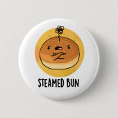 Steamed Bun Funny Food Puff Button (Vorderseite)