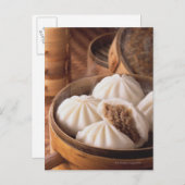 Steamed Bun Postkarte (Vorne/Hinten)