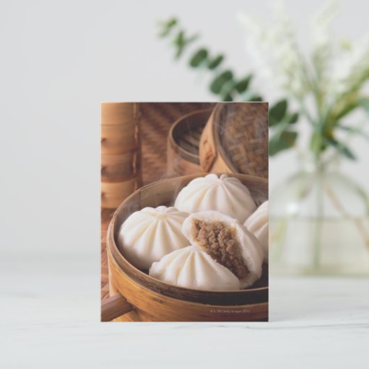 Steamed Bun Postkarte (Stehend Vorderseite)