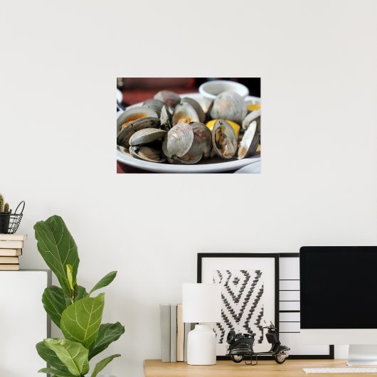 Steamed Clams Foto Poster (Heimbüro)