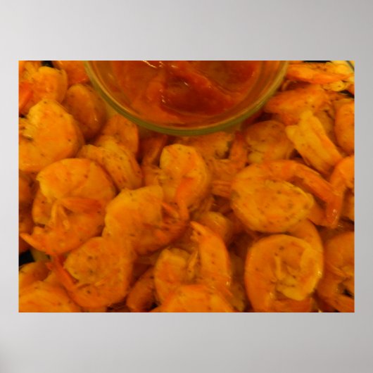 Steamed Shrimp and Cocktail Sauce Poster (Vorne)