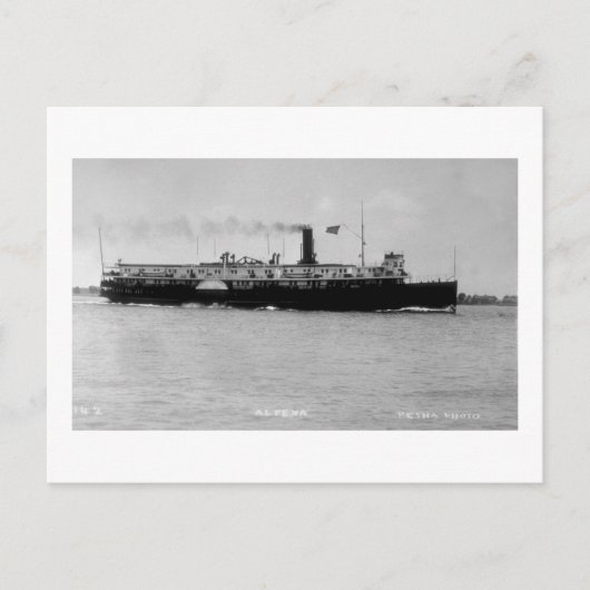 Steamer Alpena am St. Clair River von Louis Pesha Postkarte (Vorderseite)