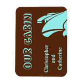 Steamer Brown Stateroom Door Marker Magnet (Vertikal)