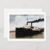Steamer City of Chicago, Harbour St Joseph Michiga Postkarte (Vorne/Hinten)