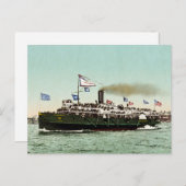 Steamer "City of Erie" 1900 Postkarte (Vorne/Hinten)