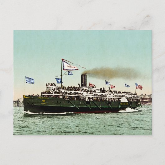 Steamer "City of Erie" 1900 Postkarte (Vorderseite)