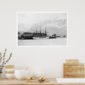 Steamer Docked in Seward, Alaska 1916 Poster (Küche)