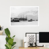 Steamer Docked in Seward, Alaska 1916 Poster (Heimbüro)