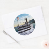 Steamer "Horicon", Lake George, New York Runder Aufkleber (Umschlag)