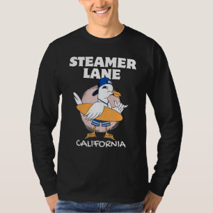 STEAMER LANE CALIFORNIA Surfen Vintag Seagull Re T-Shirt