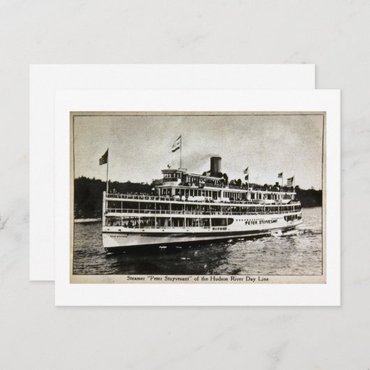 Steamer Peter Stuyvesant - Vintage Postkarte (Vorne/Hinten)