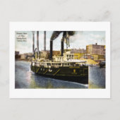 Steamer Staat Ohio Verlassend Dock, Toledo, Ohio Postkarte (Vorderseite)