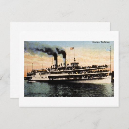 Steamer Tashmoo Postkarte (Vorne/Hinten)