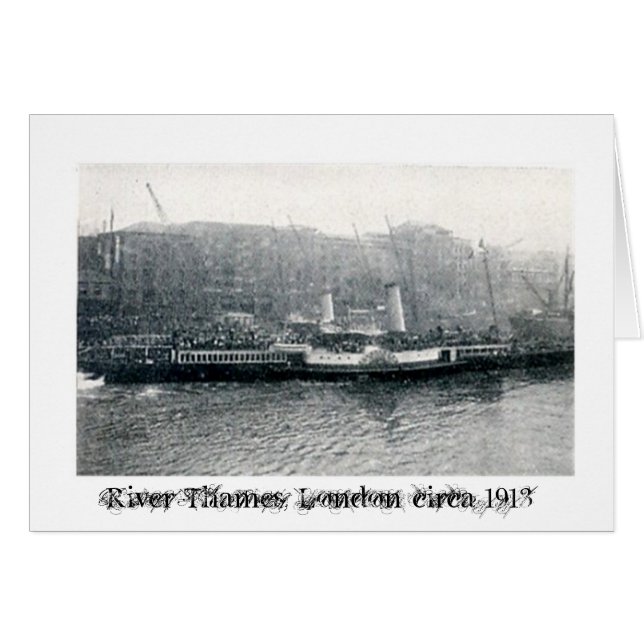 Steamer verlassend Fresh Wharf, London (Vorderseite (Horizontal))