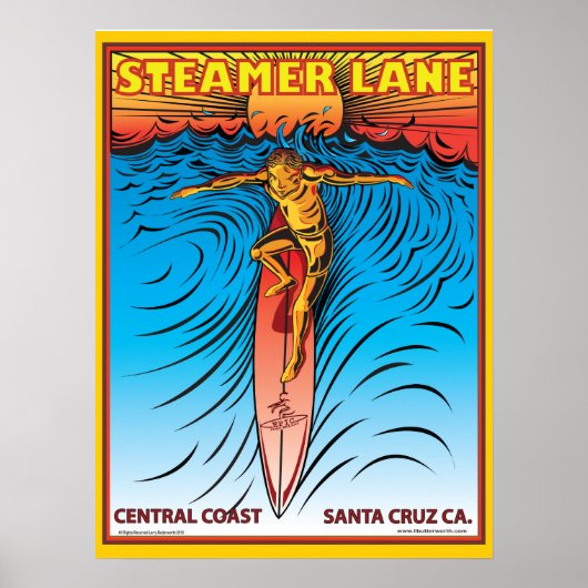 STEAMERLANE SURF SANTA CRUZ POSTER (Vorne)