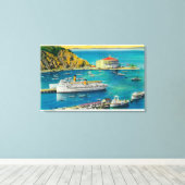 Steamers Catalina und Avalon am Pier und Casino Leinwanddruck (Insitu (Holzboden))