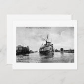 Steamersee in Fluss, Cleveland, Ohio Postkarte (Vorne/Hinten)