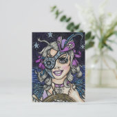 Steamface #10 Steampunk Pirate Postkarte (Stehend Vorderseite)