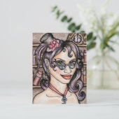 Steamface Librarian Postkarte (Stehend Vorderseite)