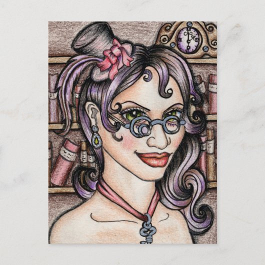 Steamface Librarian Postkarte (Vorderseite)