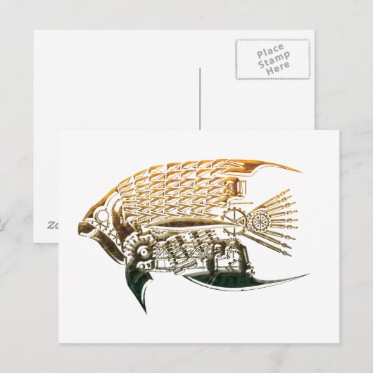 Steamfisch-Postkarten Postkarte (Vorne/Hinten)