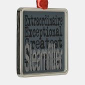 Steamfitter Extraordinaire Silbernes Ornament (Rechts)