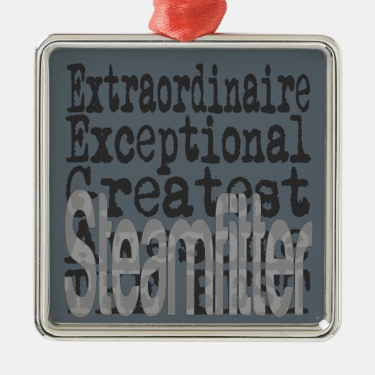 Steamfitter Extraordinaire Silbernes Ornament (Vorne)