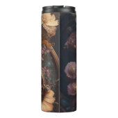 Steamgeere und weiße Blume Thermosbecher (Rückseite)