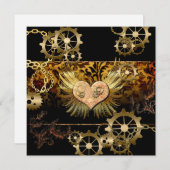 Steamherz Einladung (Vorne/Hinten)