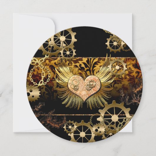 Steamherz Einladung (Vorderseite)