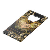 Steamherz Geldbeutel Flaschenöffner (Vorderseite Schrägansicht)