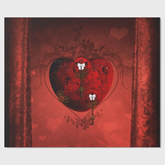 Steamherz Geschenkpapier (Flach)