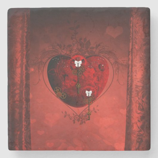 Steamherz Steinuntersetzer (Vorderseite)