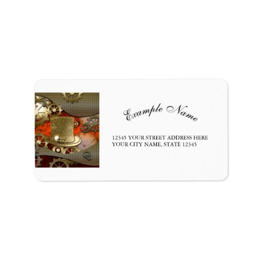 Steamhutuhren und Gänge Adressaufkleber (Vorne)