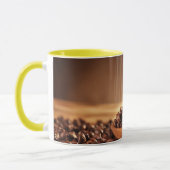 Steaming Coffee Beans Sticker for Mug Lovers Tasse (Links)