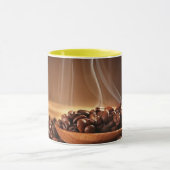 Steaming Coffee Beans Sticker for Mug Lovers Tasse (Zentrum)