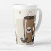 Steaming-Latte-Tasse Milchtasse (Rechte Ecke)