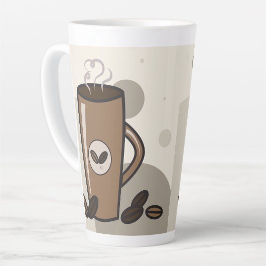Steaming-Latte-Tasse Milchtasse (Linke Ecke)
